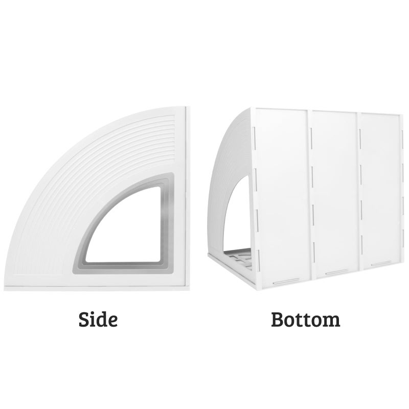 SAYEEC Magazine Holder Plastic File Sorter Binder Holder for Desk Folder Organizer Stand Book Shelf Dividers Vertical Filling Storage Rack Desktop Bookshelf Display Box for Office School Home (Grey) - Image 5